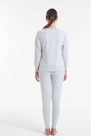 Спортивный костюм женская домашняя одежда салонный наряд Relaxed Pant & Long Sleeve Sweatshirt Set