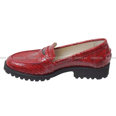 Туфли 7764 красный, натуральная кожа