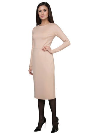 Платье футляр с отрезной талией миди