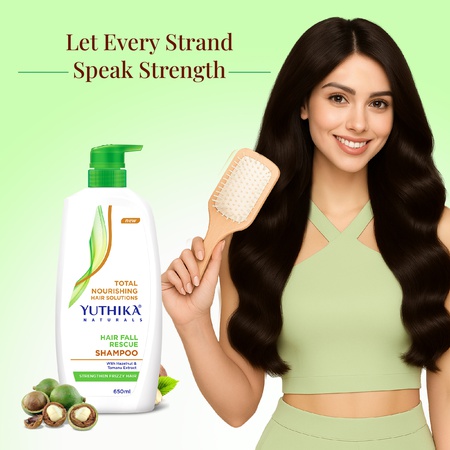 Yuthika Intense Shine Shampoo for Women & Men 650ml | Total Nourishing Hydrating Hair Shampoo For Dull, Dry & Frizzy Hair |Infused With Jojoba Oil & Blue Lotus Extract