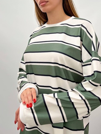 Свитшот в полоску Oversize