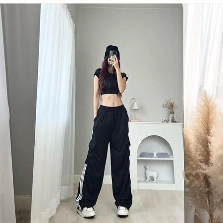 Штаны карго трикотажные