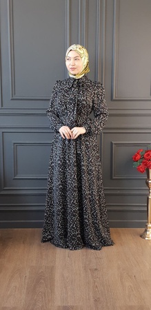 Платья "галстук"  отрезное по талии с расклешенной юбкой