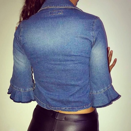 Джинсовая блуза из лайкры