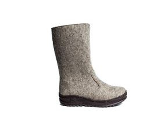 56001* Валенки школа св.войлок шерсть тэп коричнев