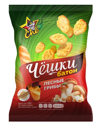 Сухарики пшеничные лесные грибы ЧЁШКИ, 60 г