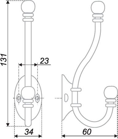 Мебельный крючок K209AB.6