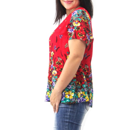 İnci düğmeli yazlık bluz