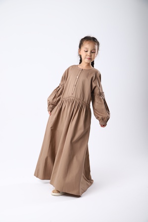 Balon kollu ve pilili elbise (10)