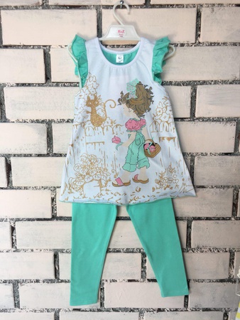 Комплект (туника,лосины) для девочек