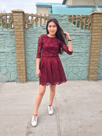 Прекрасное платье, Молодежное, Корейский стиль, Повседневное. (42-44)