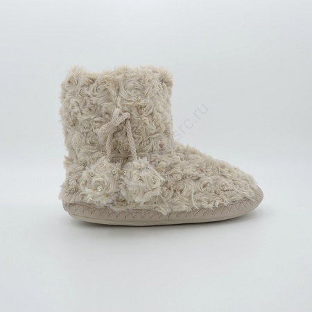 Угги с плюшевыми помпонами, камнями L-316