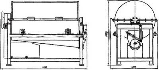 DRUM FOR FLUSHING SUB-PRODUCTS BSN-2M