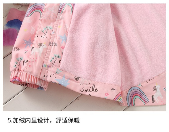 Осенняя уличная ветровка, детская одежда, флисовый тонкий новый топ для девочек