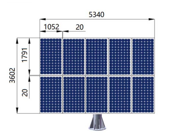 3kw PV izleme braketi, güneş çift eksenli izleme güneş izci