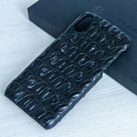 IPhone X case made of crocodile leather
