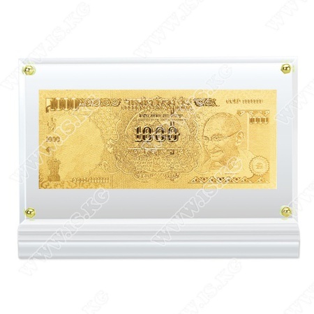 Банкнота EPOS "100$" в акриле покрытие золото