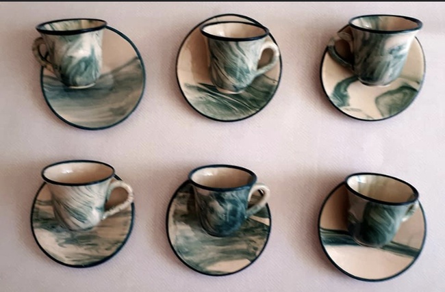 Керамический кофейный сервиз