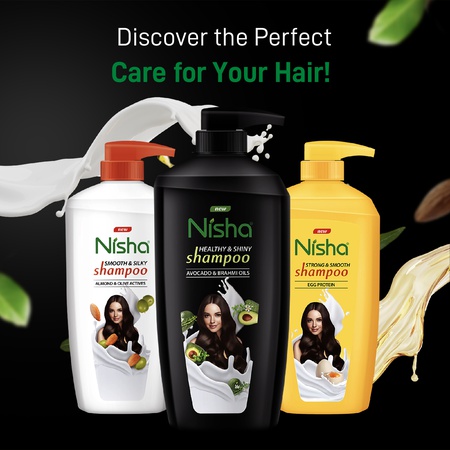 Nisha Avocado and Brahmi Oil Shampoo for Women & Men 650 ml for Silky, Shiny and Healthy Hair, Cleanse Oily Scalp, All Hair Types