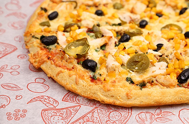 Siliconized baking paper with "Pizza" pattern (roll 5m)