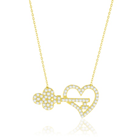 Ожерелье с сердечком Even & Pétra с камнем из 14-каратного золота