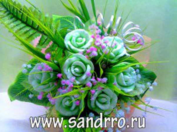 Strauß Seife Minze Rosen