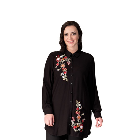 Хлопковая туника больших размеров