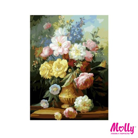 Sayıya göre boya Bahçe çiçekleri buketi