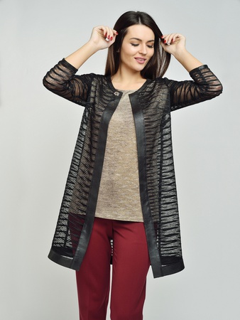 1593 Мод. Костюм женский (кардиган + топ), размерный ряд: 48-56