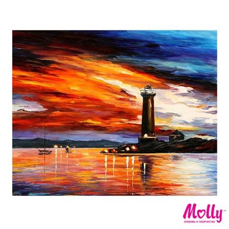 Painting by numbers Afremov. Lighthouse