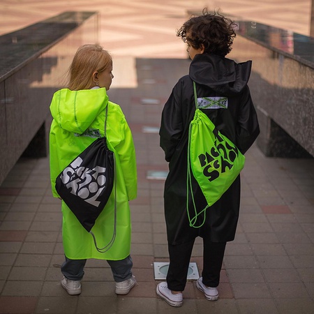 Дождевик "DNK.Russia" кислотно-зеленый