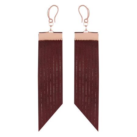 W-104-K  Кожаная серьга