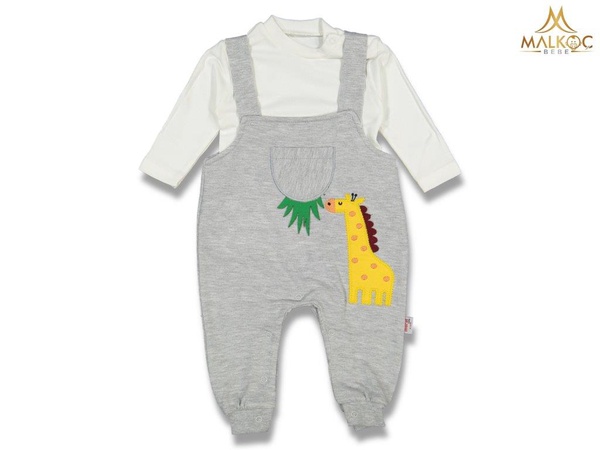 BY MURAT 3613-BABY 3/12 MONTHS GIRAFFE-PRINTED JUMPSUIT