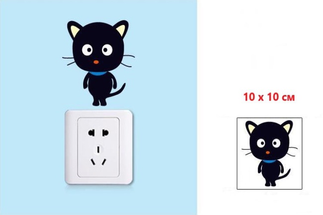 Наклейка на выключатель "Котенок" самоклеящаяся