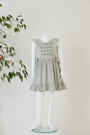 Nakışlı Kız Çocuk Elbise