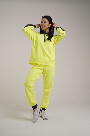 Kombine kapüşonlu kadın eşofmanı