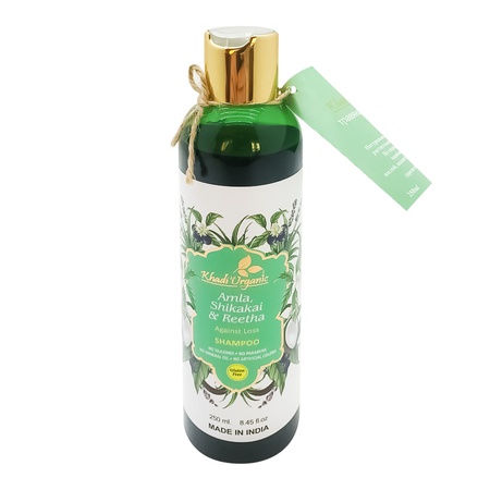 Amla ve akasya içeren saç dökülmesine karşı şampuan Khadi Organik 250ml