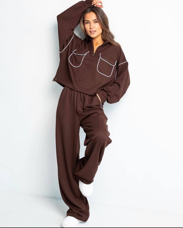 Трендовый, женский Спортивный костюм