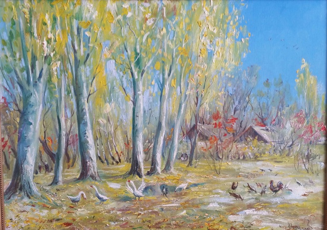 Autumn in the red river