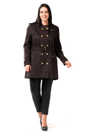 Спортивное пальто больших размеров с поясом