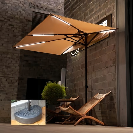 Half Cantilever Umbrella,Offset Outdoor Umbrella – 270cm UV Protective Sun Shade for Outdoor   , Windproof Frame – Wholesale