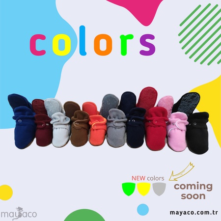 Mayaco Graya Baby Booties With Gripper Soles, Soft Sole Stay-on Baby Shoes