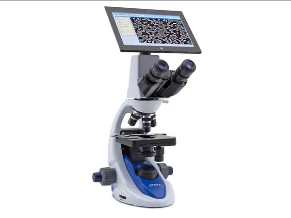 Микроскоп Б-190ТБ с цифровой камерой и планшетом в комплекте.