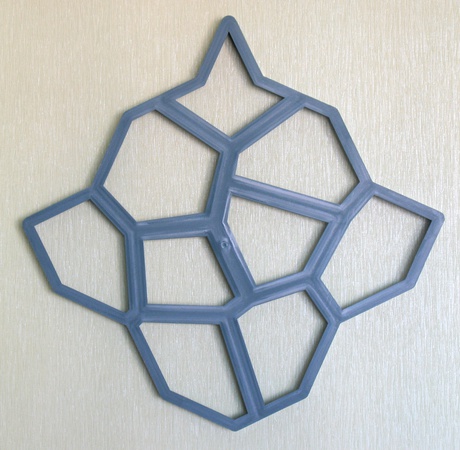 Bahçe yolu için plastik kalıp Kale Taşı 60x60x6 cm