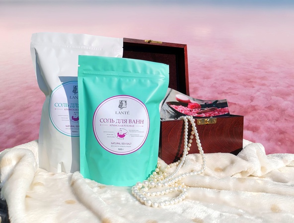 Соль Крымская розовая морская для минерализации ванн LANTE