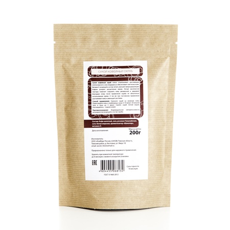 天然干咖啡擦洗芳香巧克力200克。