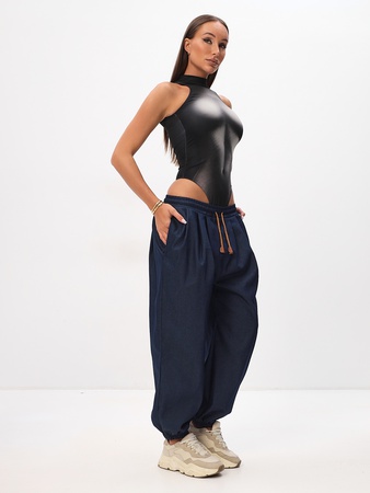 Штаны Тоджи укороченные широкие джинсовые