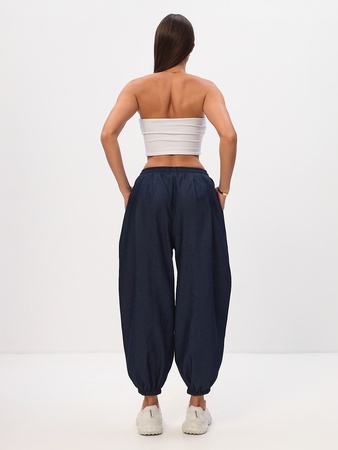 Штаны Тоджи укороченные широкие джинсовые