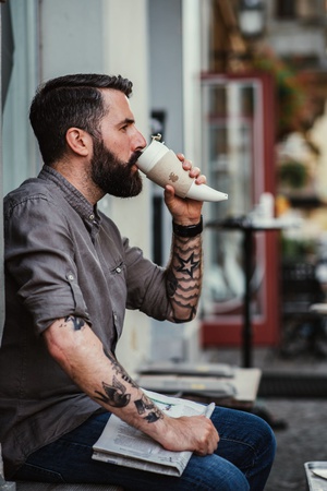 Thermobecher &quot;Horn&quot; Hanf 350ml