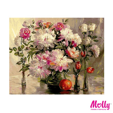 Sayıya göre boya Çiçeklerle vazoların bileşimi